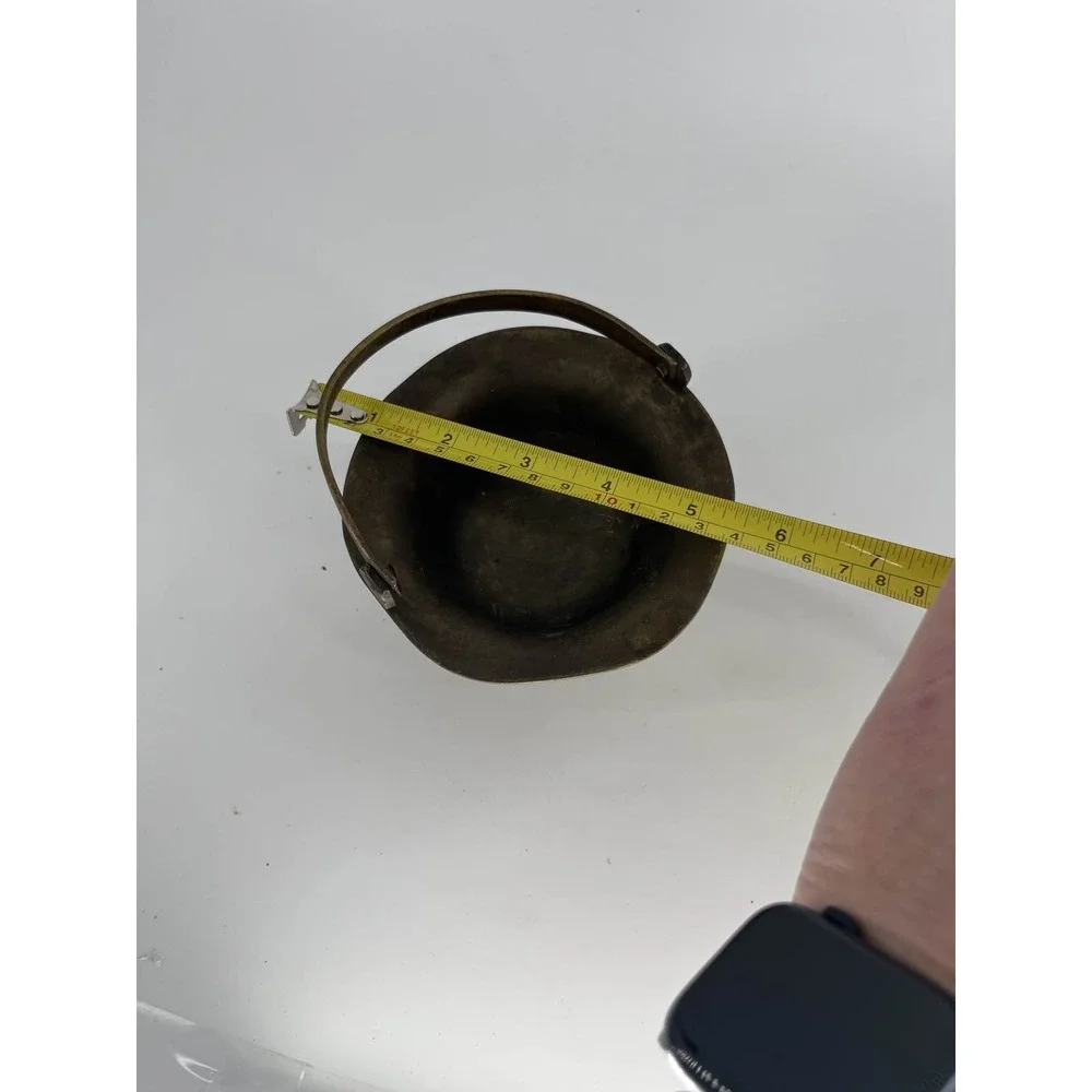 Miniature Brass Coal Scuttle for Dollhouse‎ Fireplace